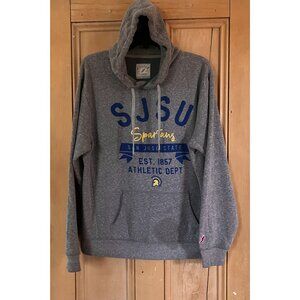 League Mens SJSU San Jose State Spartans Athletic Hoodie Size Large Gray SP EXC